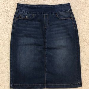 Pull On Denim Skirt